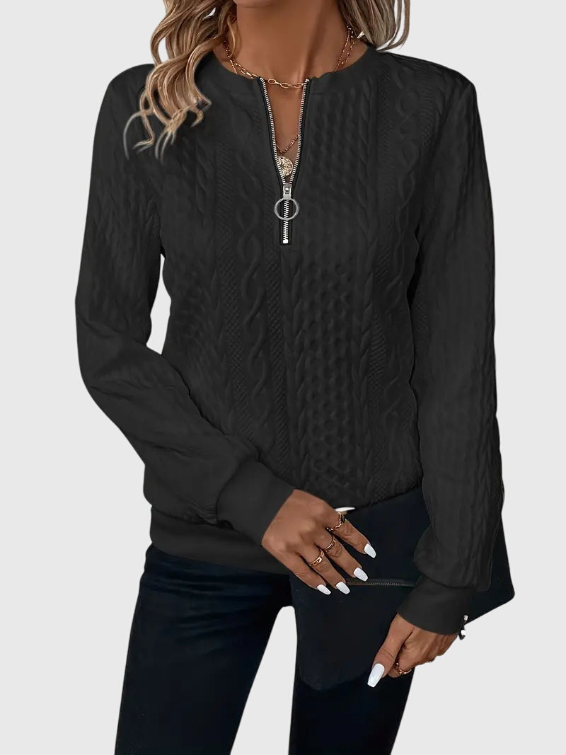 Nina | Sweter z zamkiem błyskawicznym