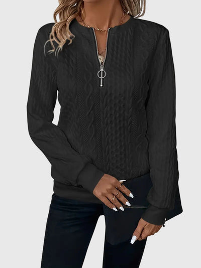 Nina | Sweter z zamkiem błyskawicznym